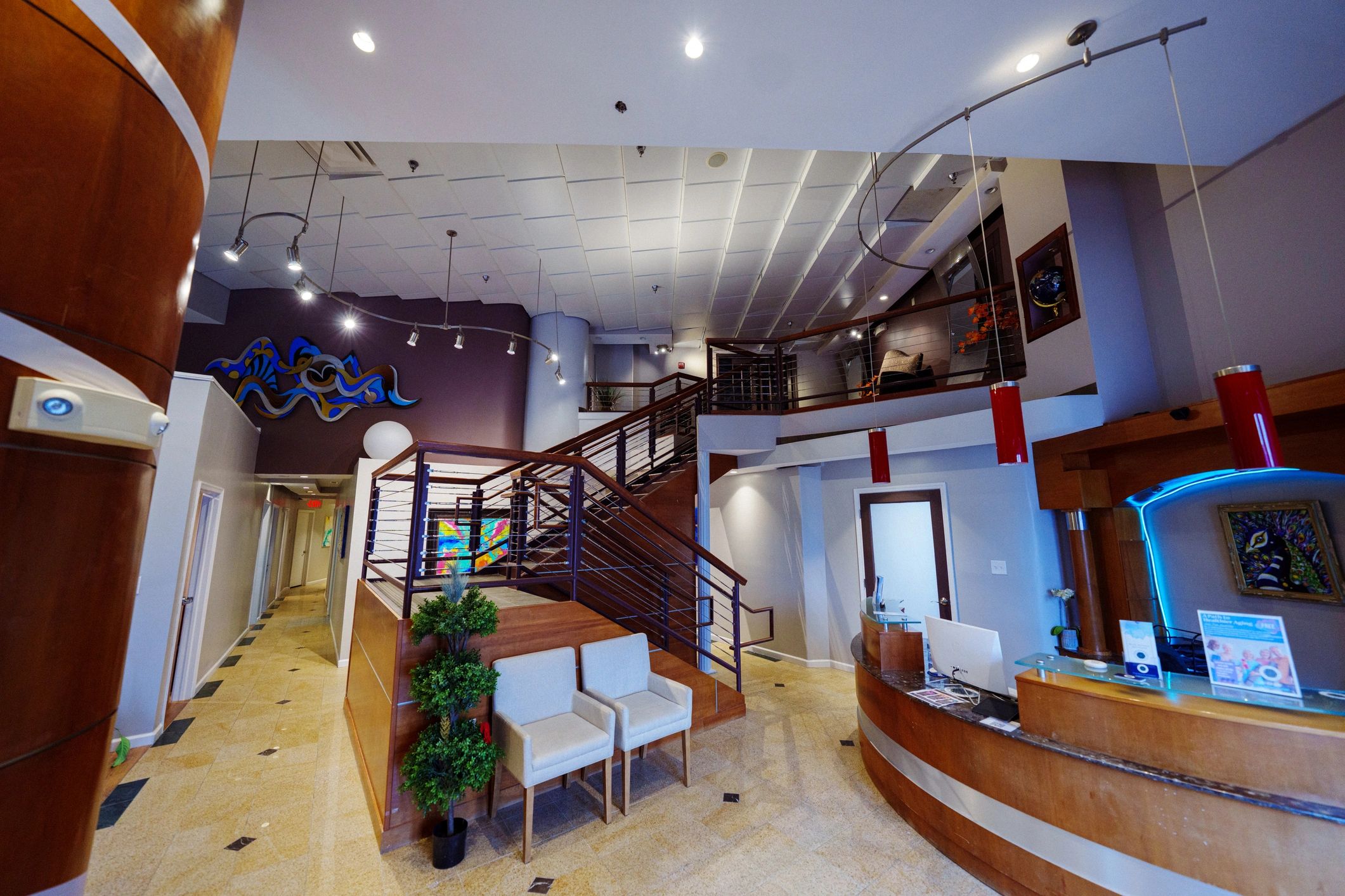 Modern clinic reception area